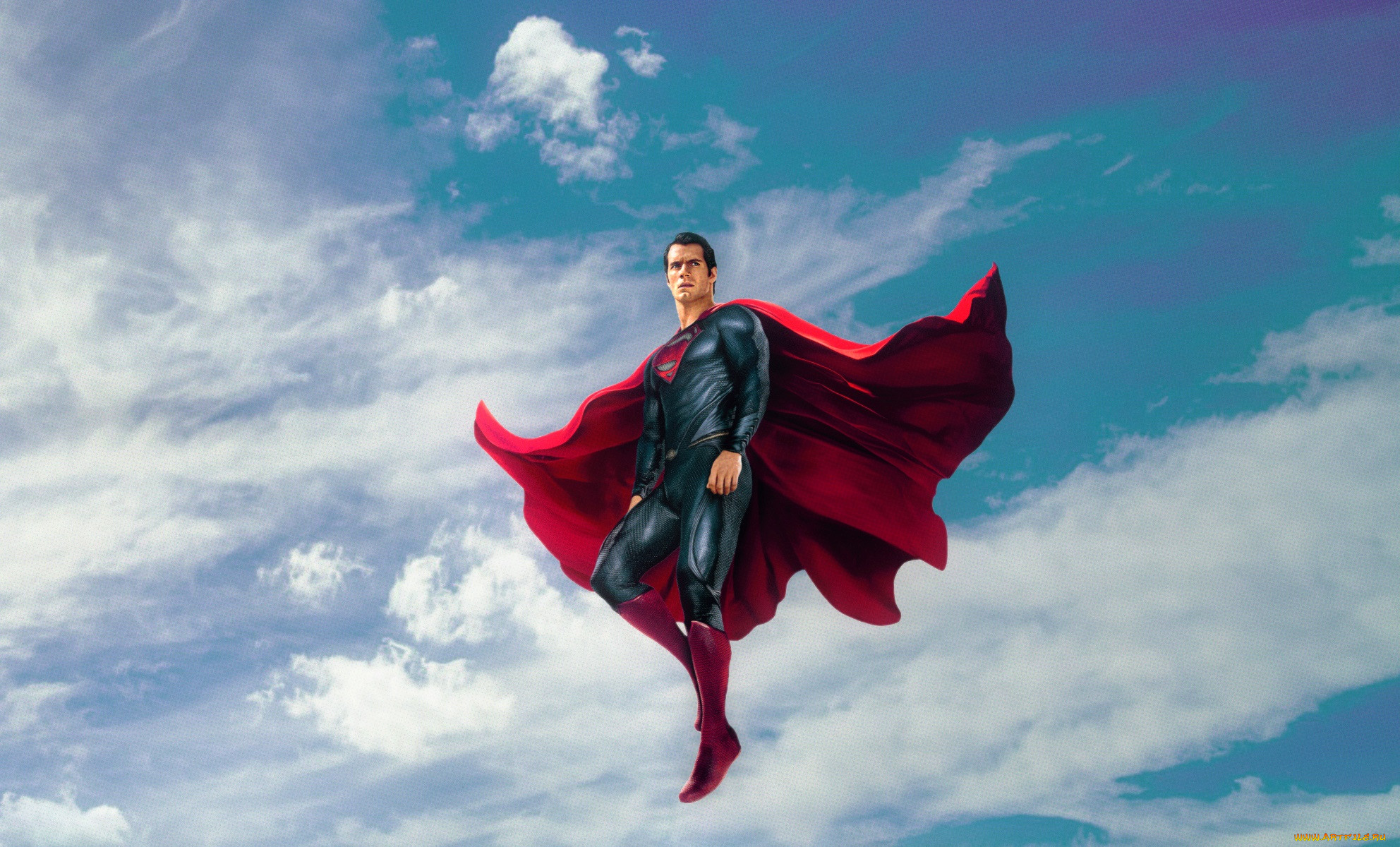 Генри Кавилл Супермен в полете